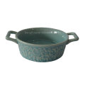 Embossed Pattern Stoneware Bakeware with Handle